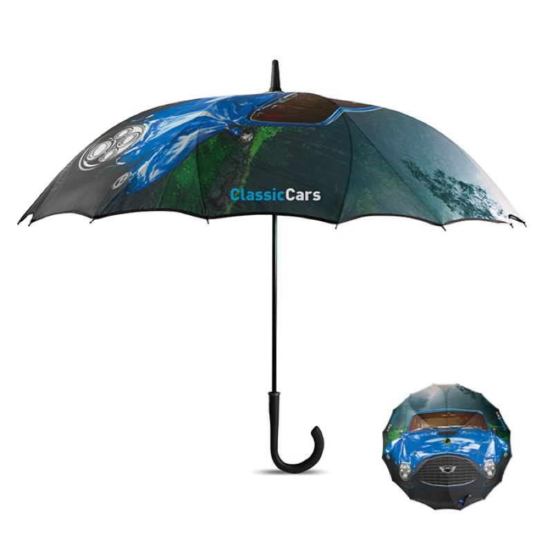 Parapluie droit à panneau unique imprimé