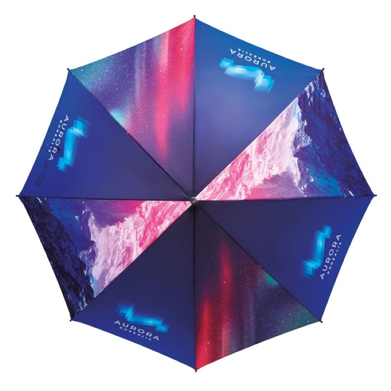 Parapluie golf sur-mesure vu de dessus
